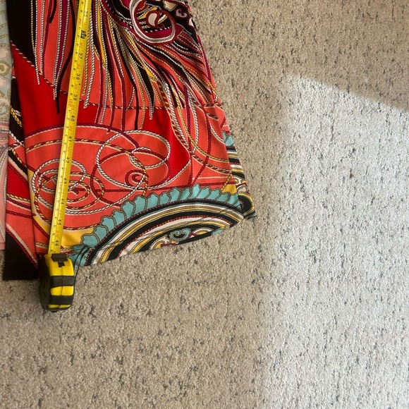 Diamond Tea M EUC tasseled hidden snap vintage robe- unbelievably bright & FAB - Picture 14 of 15